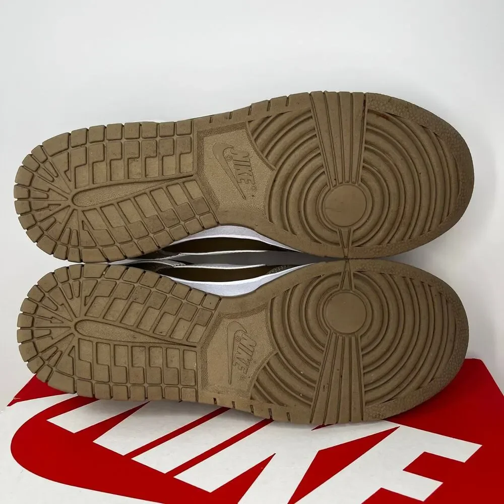 Nike Dunk Low Retro Khaki White-Hazel Rush Sneakers Mens Size 9 - Picture 7 of 8